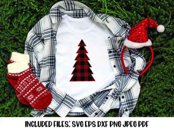 Buffalo Plaid Christmas Tree SVG: Illustrations for Sellers