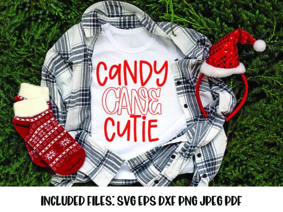Candy Cane Cutie Christmas SVG: Cute Illustrations