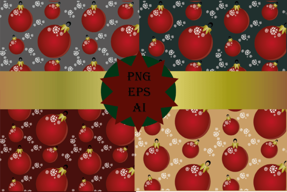 Christmas Ball Pattern: Festive Illustrations for Brands