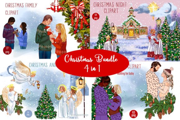 Christmas Bundle Clipart: Festive Illustrations for Blogs