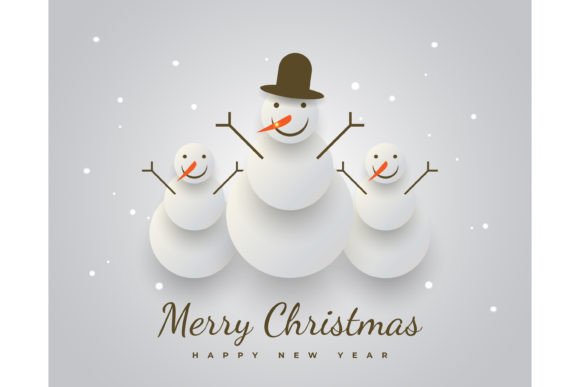 Christmas Card with Snowman Illustrations Review