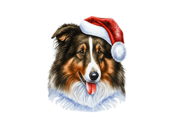 Christmas Collie Drawing: Fresh Illustrations