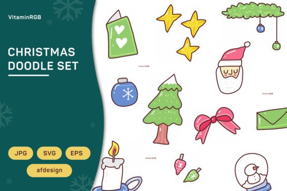Christmas Doodle Collection: Festive Illustrations for Blogs