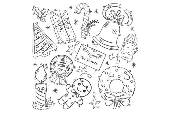Christmas Elements Icons Collection: Festive Illustrations