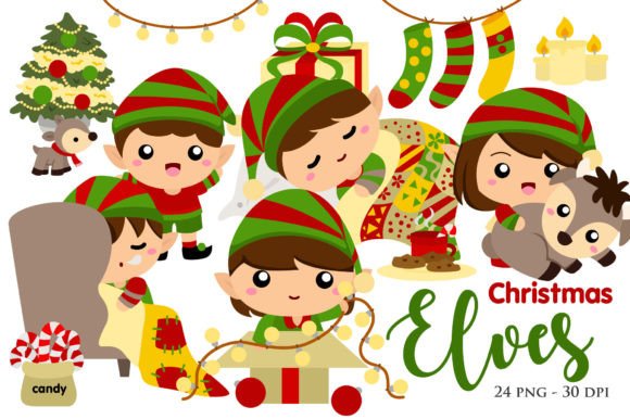 Christmas Elf Kids Vector Illustrations Review