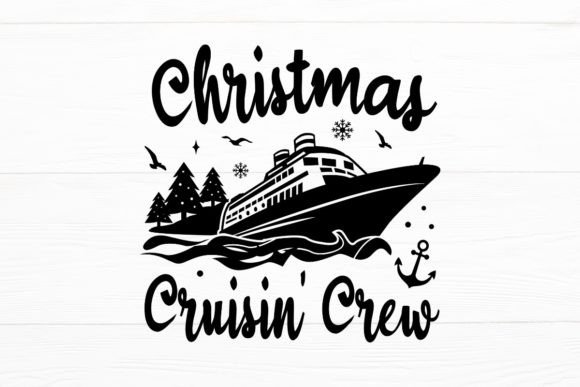 Christmas Family Cruising Crew Ship SVG: Holiday Illustrations