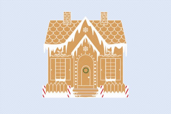 Christmas Gingerbread House PNG Clipart & Illustrations
