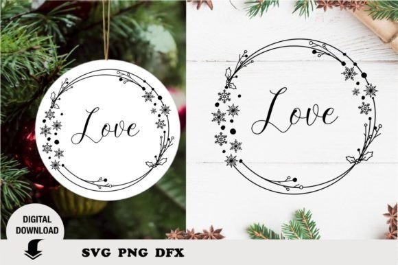 Christmas Ornaments Svg, Nativity, Love: Illustrations