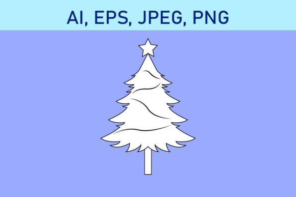 Christmas Tree with Stars: Premium Illustrations