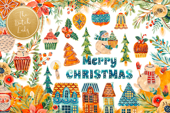 Festive Christmas Street Clipart Set: Illustrations Review