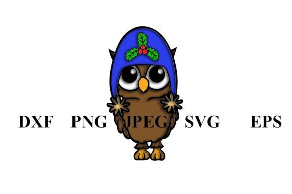 Frozen Stare Owl: Cute Christmas Illustrations