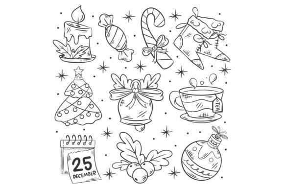 Hand Drawn Festive Christmas Elements: Illustrations Review