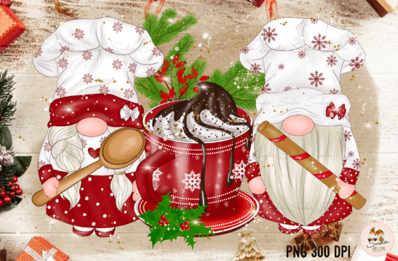Hot Cocoa Christmas Sublimation: Cozy Illustrations for Sellers