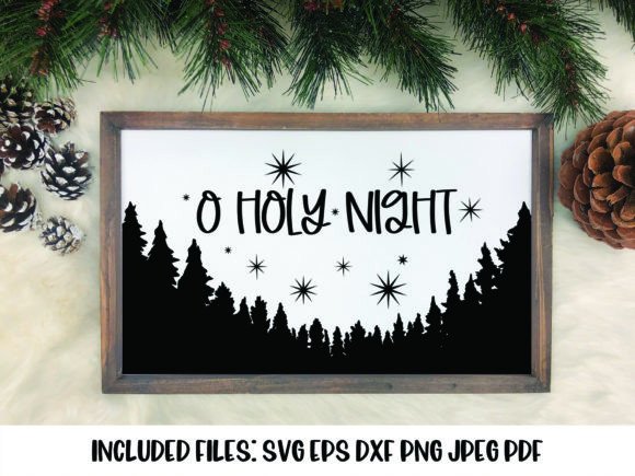O Holy Night Christmas SVG: Elegant Illustrations