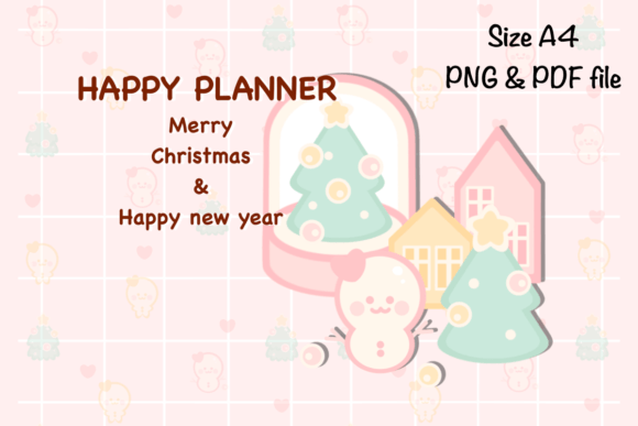 Pastel Christmas Planner: Soft Illustrations for A4