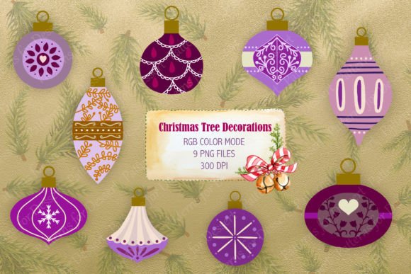 Purple Christmas Tree Ornament Clip Art & Illustrations Review