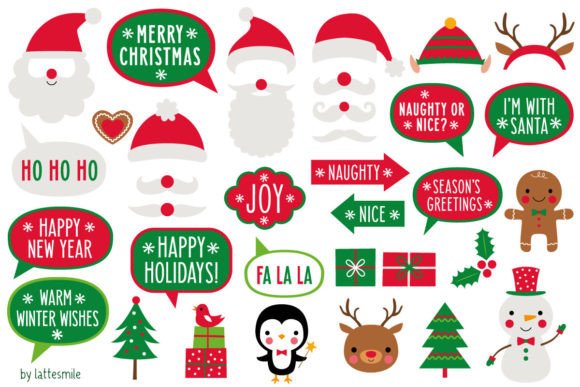 Review: Christmas Party Props, 35 PNG Images & Illustrations