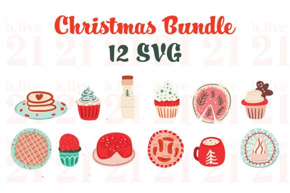 Reviewing 12 Christmas Food Clipart SVG Illustrations