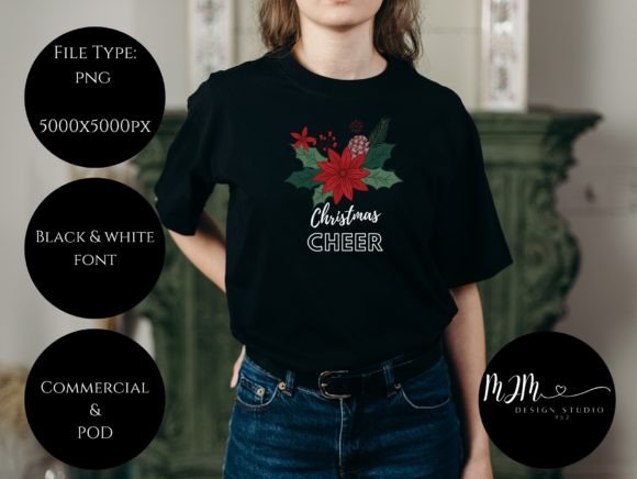 Reviewing Christmas Cheer Png Sublimation Graphic for Stitching